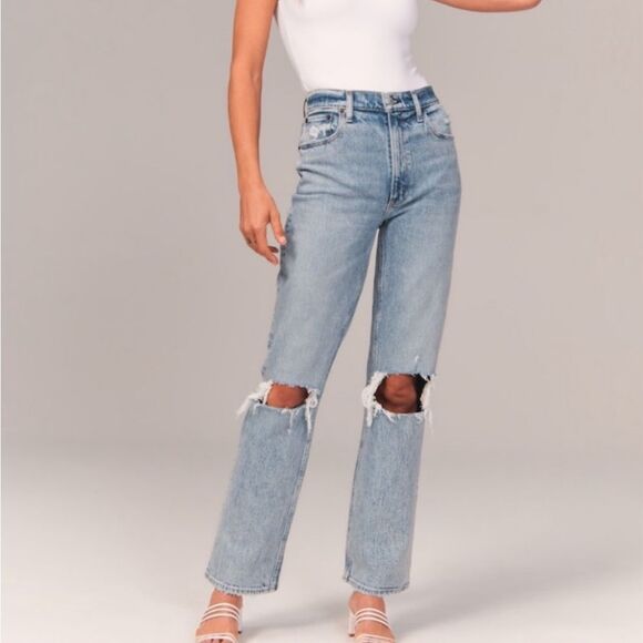 Abercrombie and fitch the 90s straight ultra high rise jeans - Picture 1 of 4